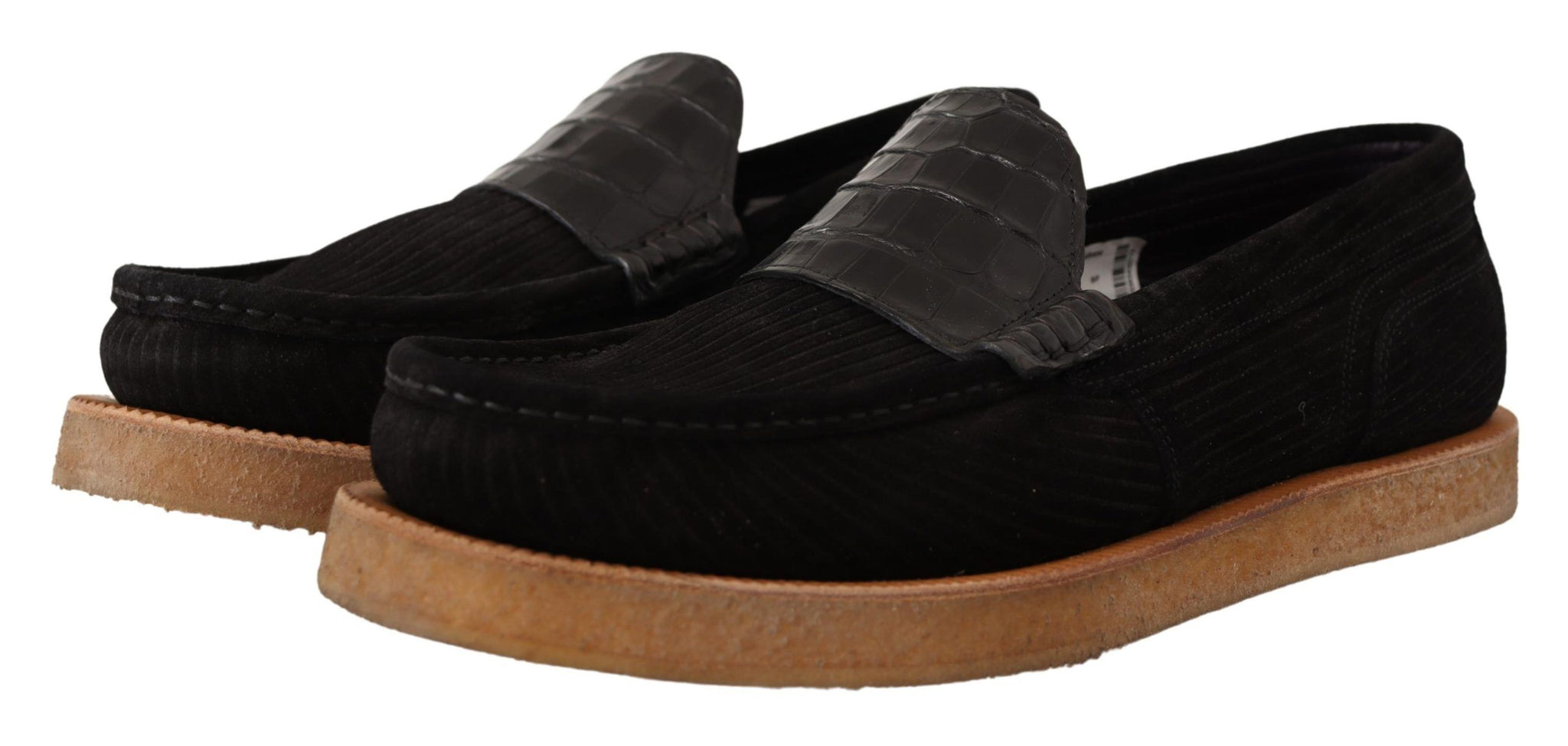 Black Fox Leather Moccasins Loafers Shoes