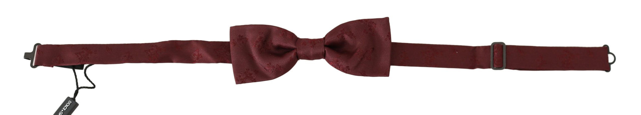 Men Maroon 100% Silk Faille Adjustable Men  Neck Bow Tie