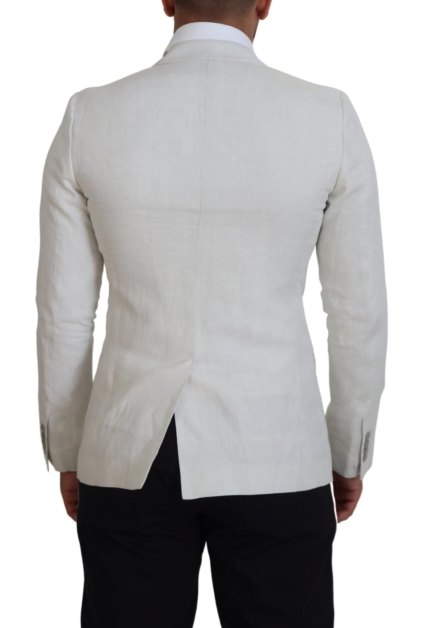 White Linen Slim Fit Jacket Blazer