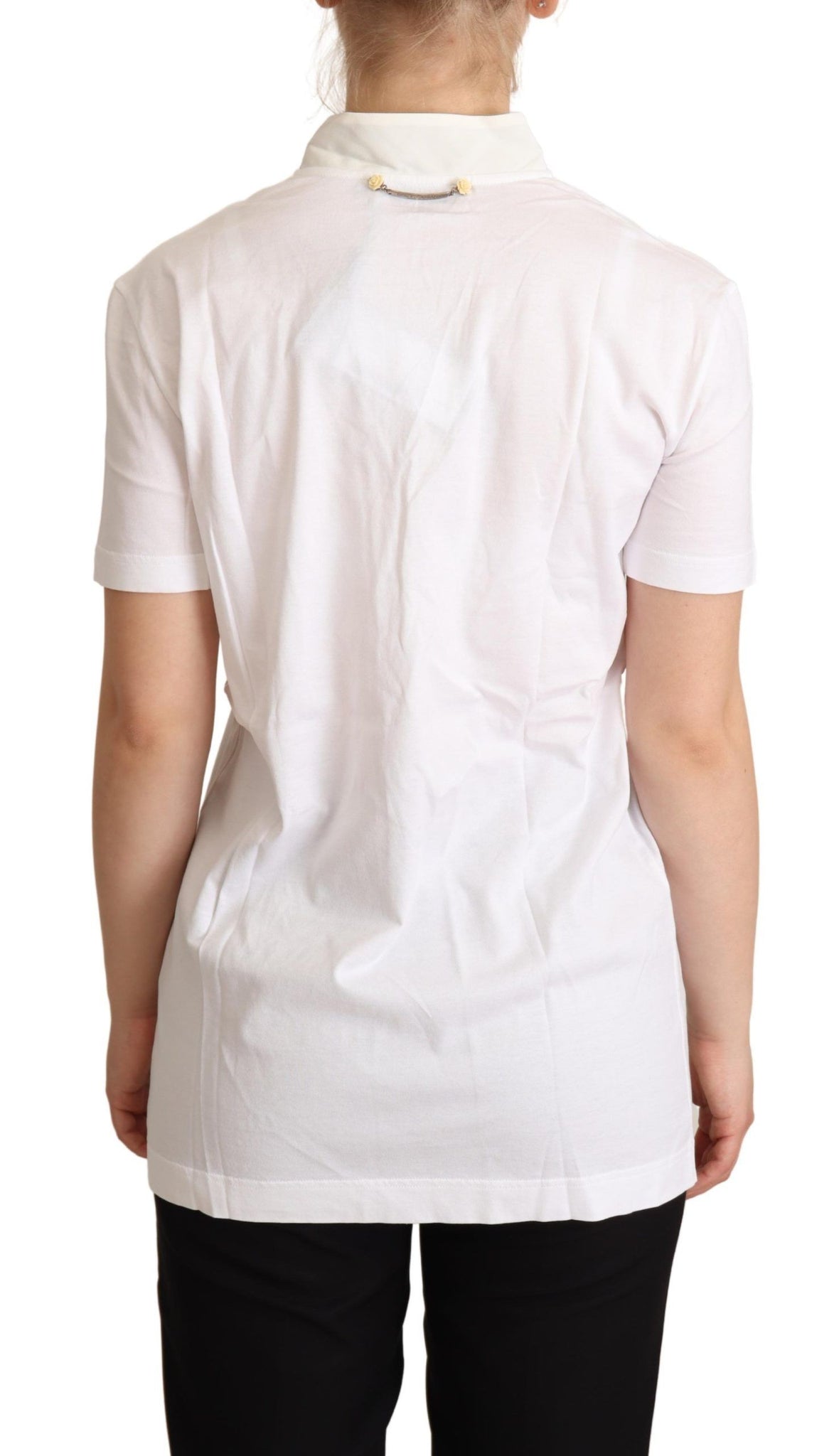 White Cotton Silk I'm In Love Top T-shirt