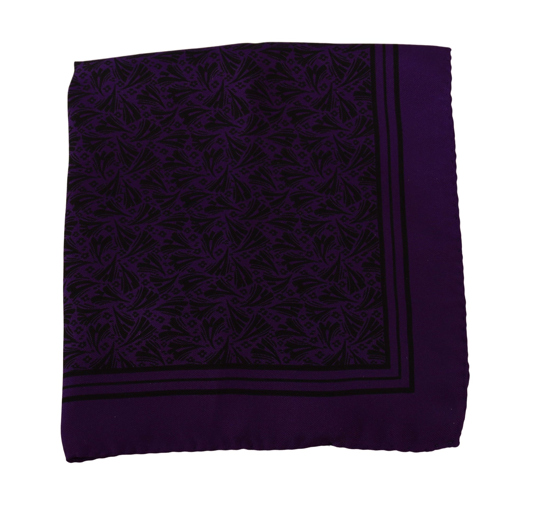 Purple Patterned Square Handkerchief Scarf