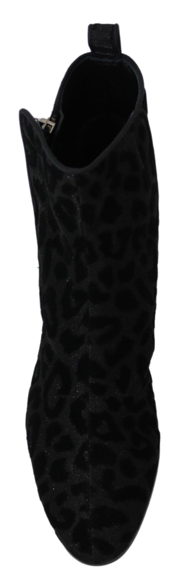 Black Leopard Short Boots Zipper Shoes