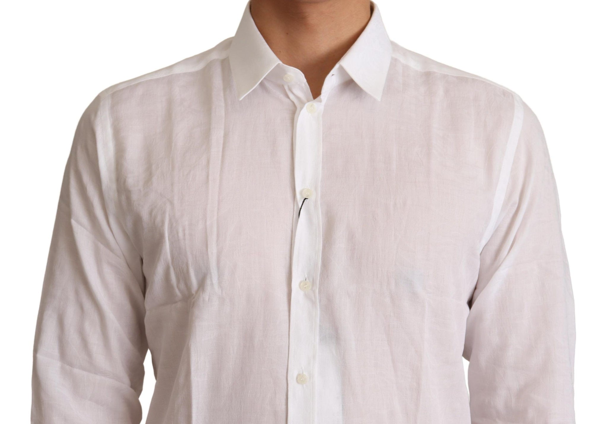 White Cotton Slim Fit Mens MARTINI Shirt