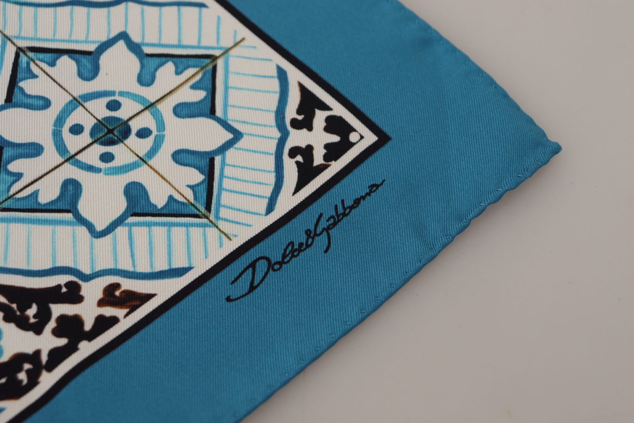 Multicolor Silk DG Logo Square Handkerchief Scarf