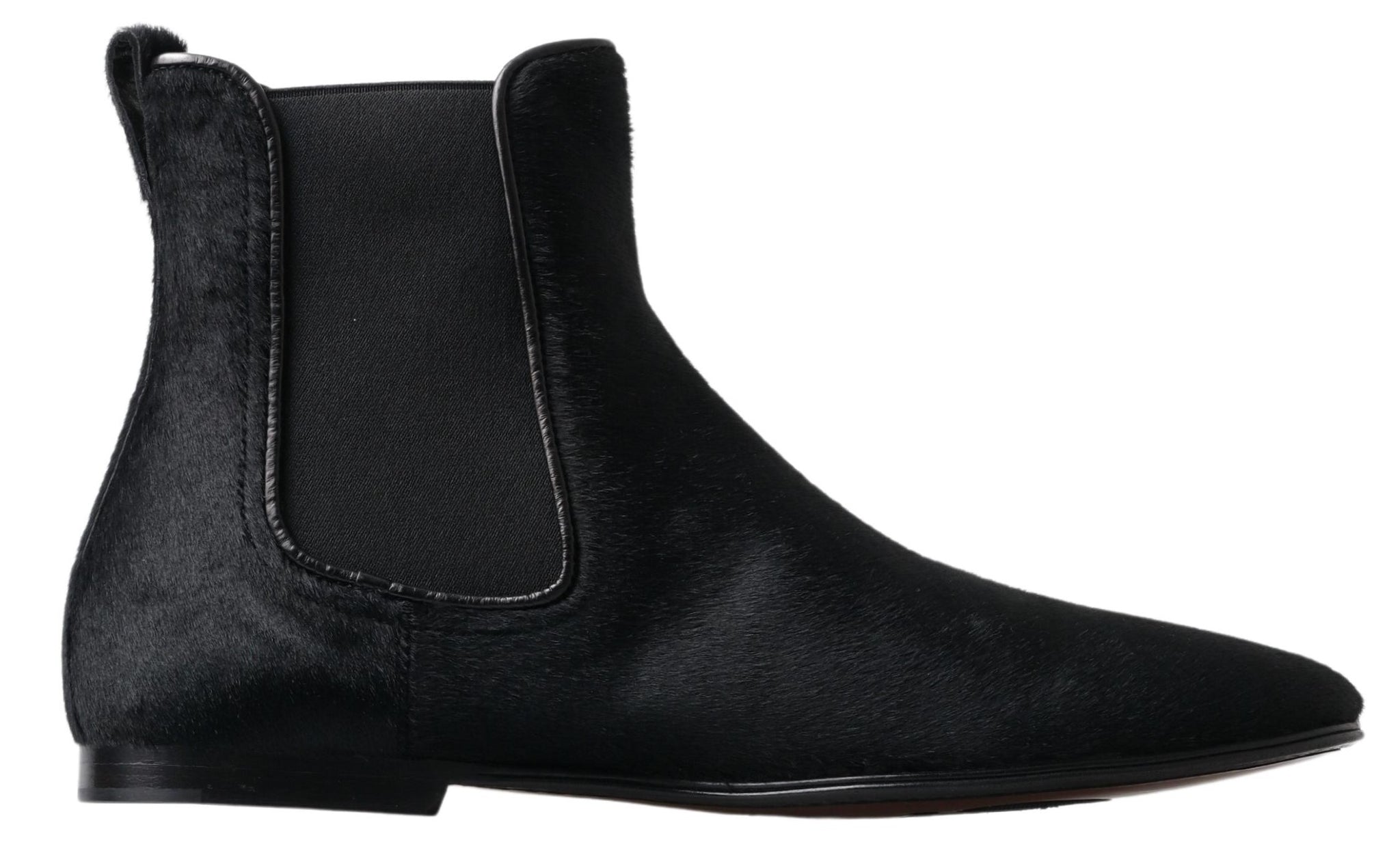 Dolce & Gabbana Black Leather Chelsea Men Ankle Boots Shoes