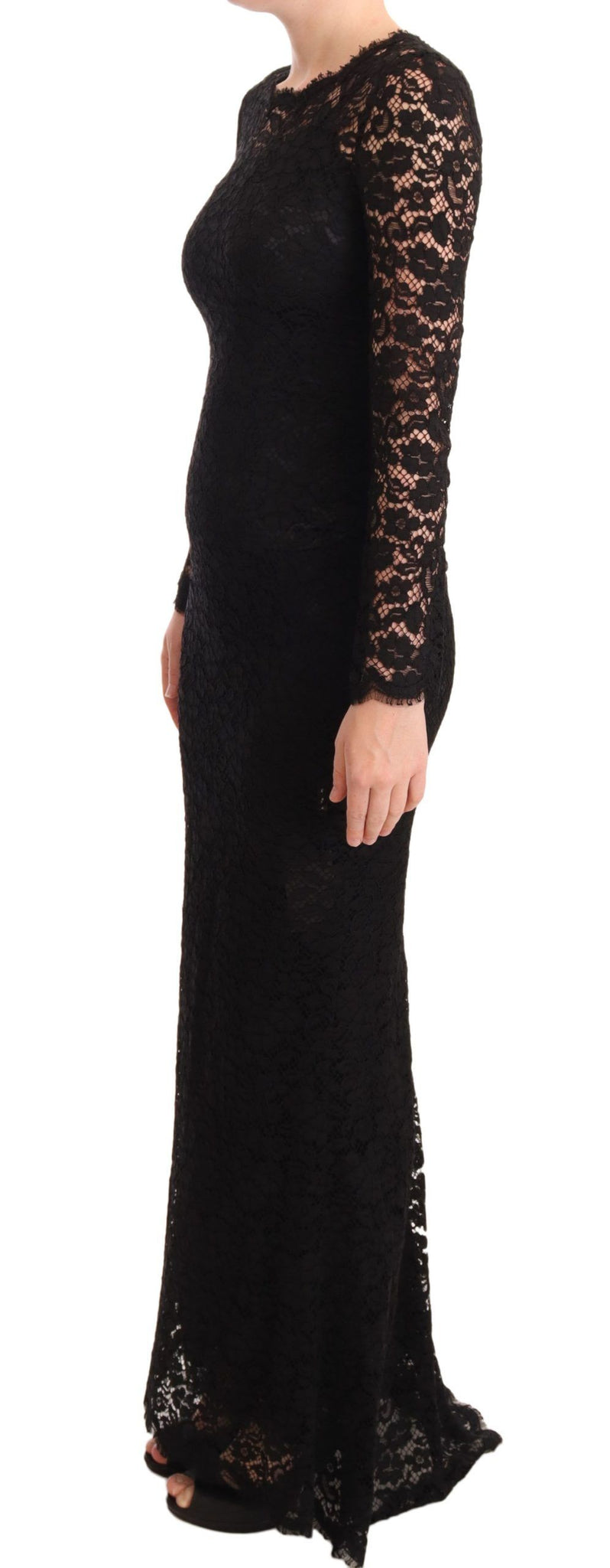 Dress Cotton Black Lace Mermaid Long Sleeves