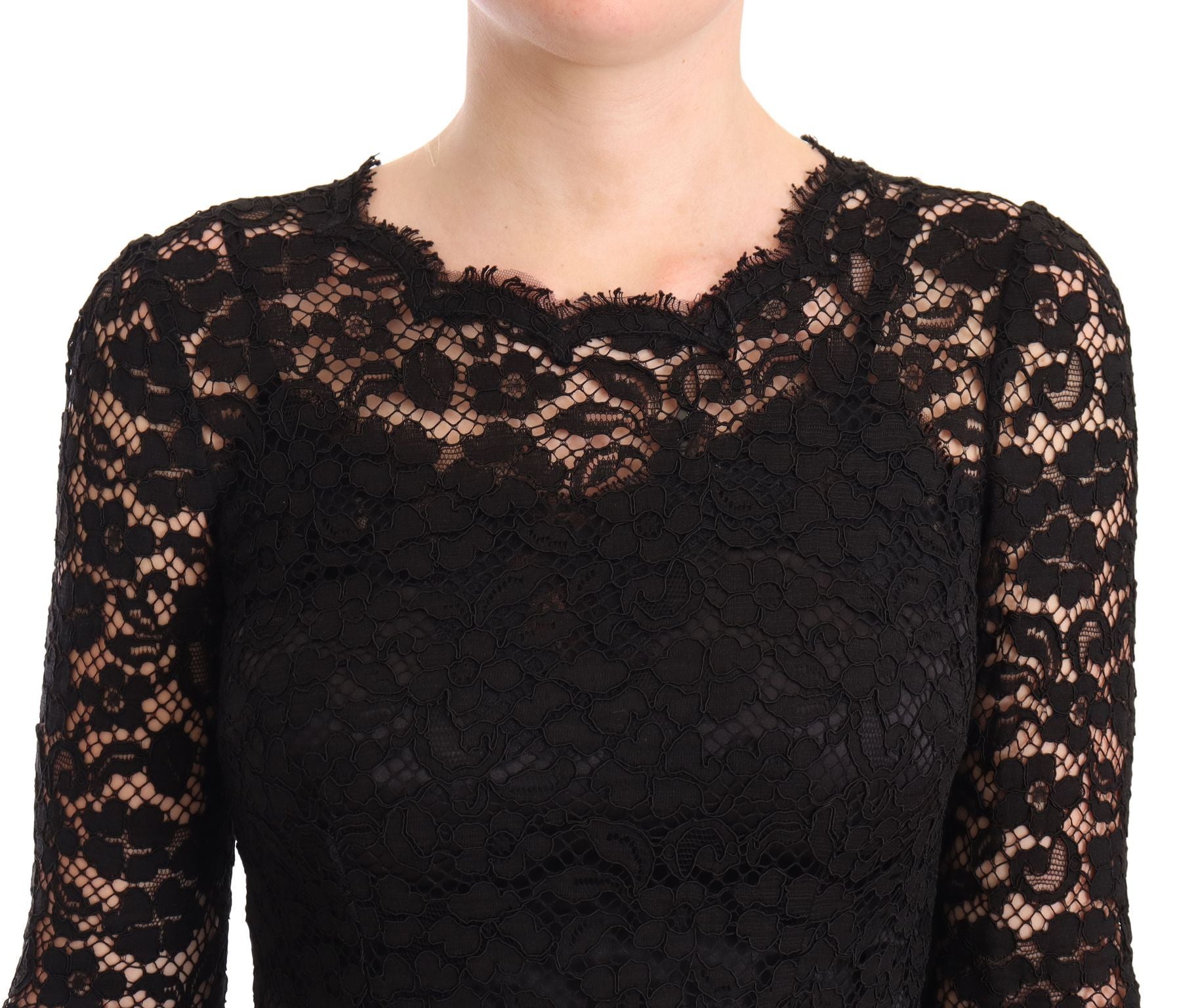 Dress Cotton Black Lace Mermaid Long Sleeves