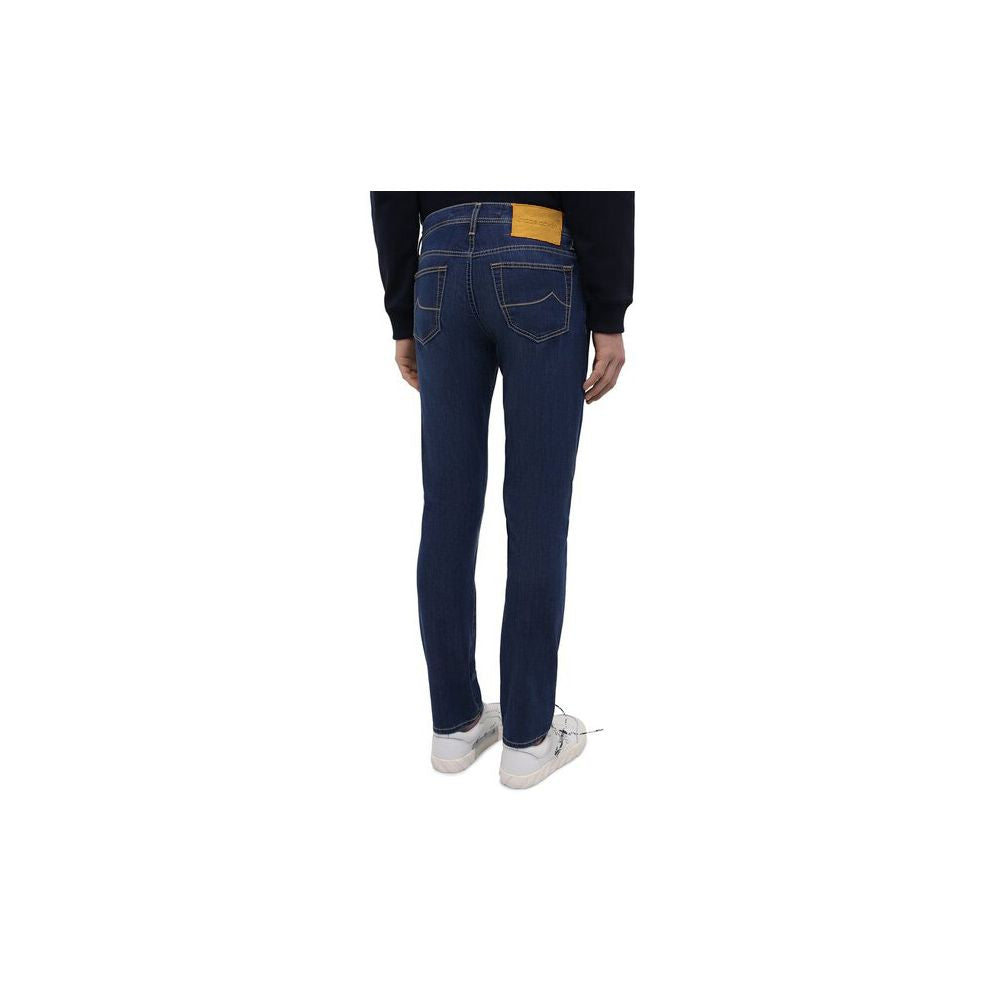 Jacob Cohen Blue Cotton Jeans & Pants