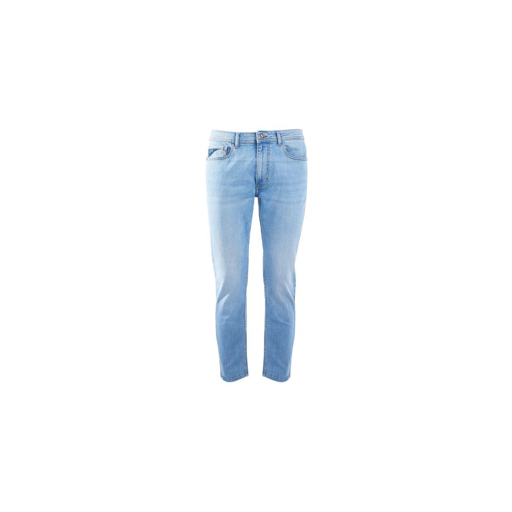 Yes Zee Light Blue Cotton Jeans & Pant