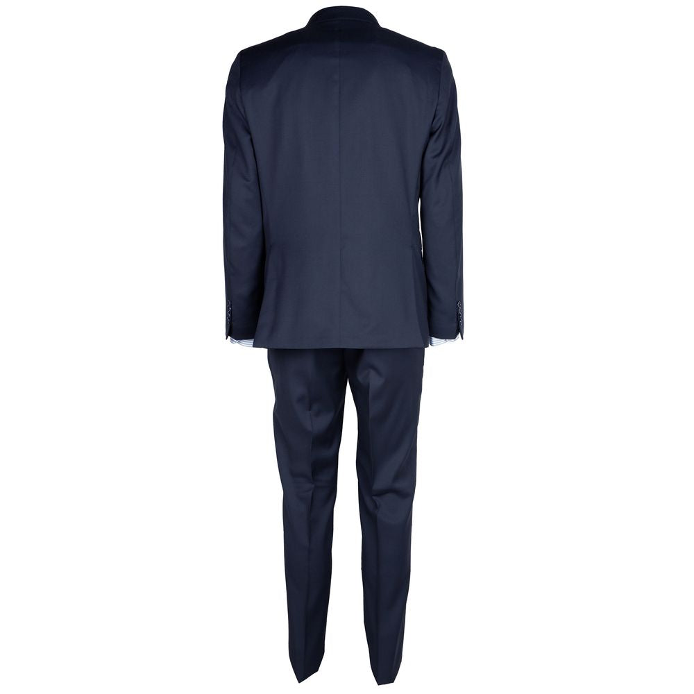 Made in Italy Blue Wool Vergine Suit