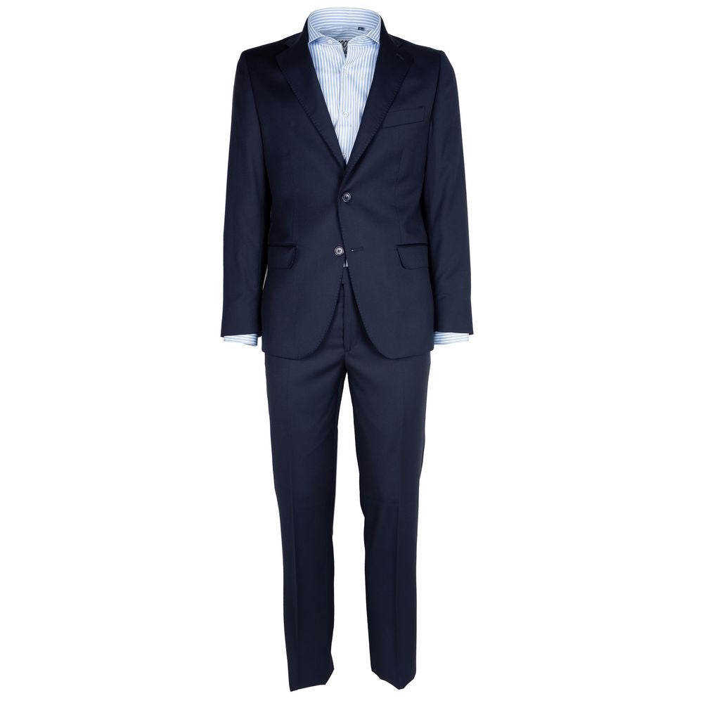 Made in Italy Blue Wool Vergine Suit