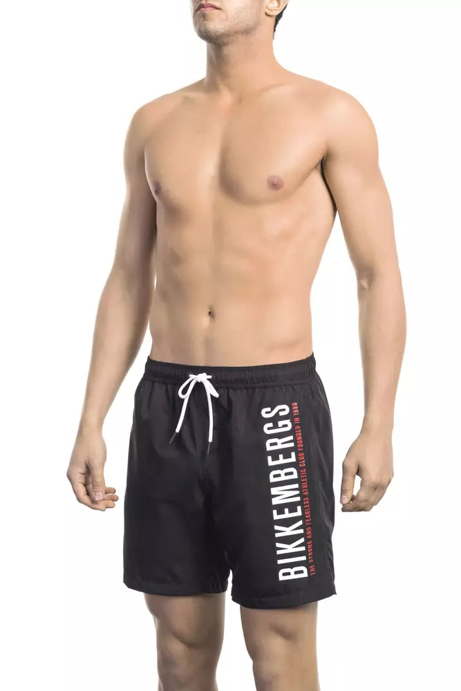 Black Polyester Swimwear