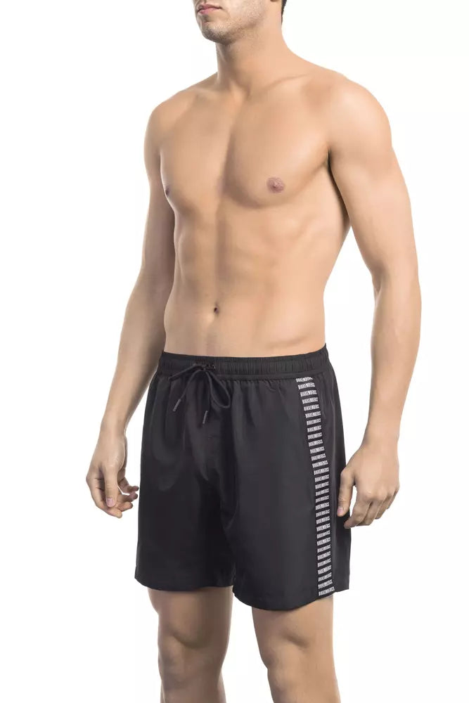 Black Polyester Swimwear