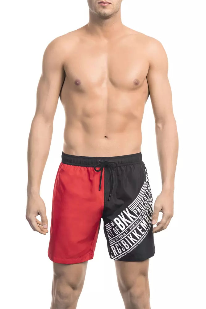 Red Polyester Swimwear