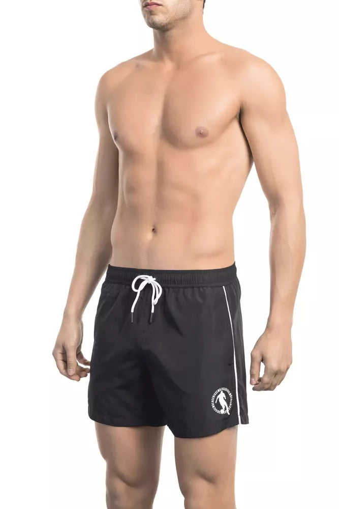 Black Polyester Swimwear