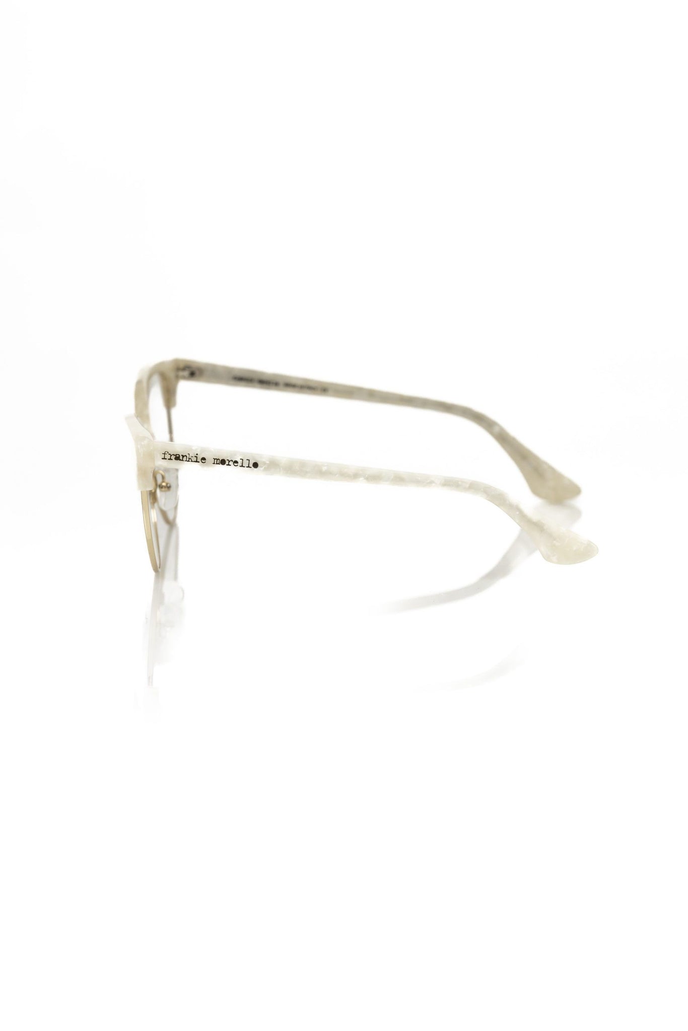 Frankie Morello White Metallic Fibre Frames