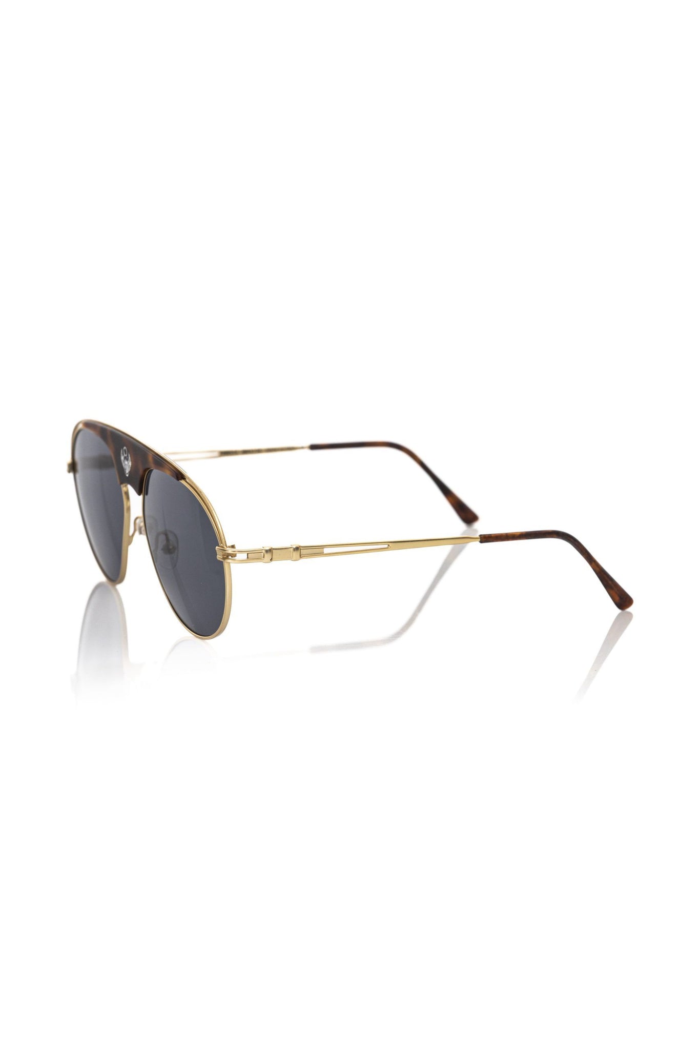 Frankie Morello Brown Metallic Fibre Sunglasses