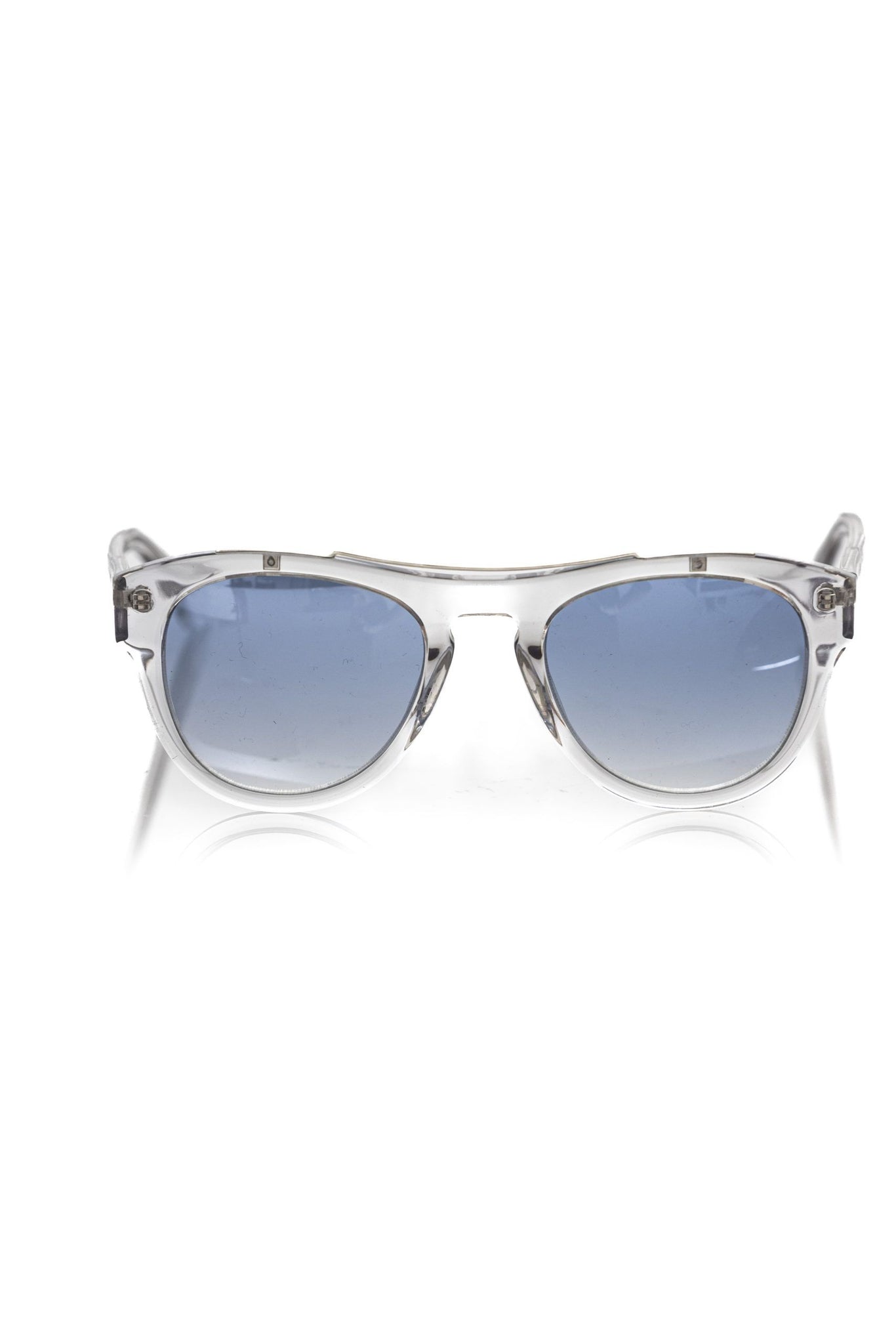 Frankie Morello White Acetate Sunglasses