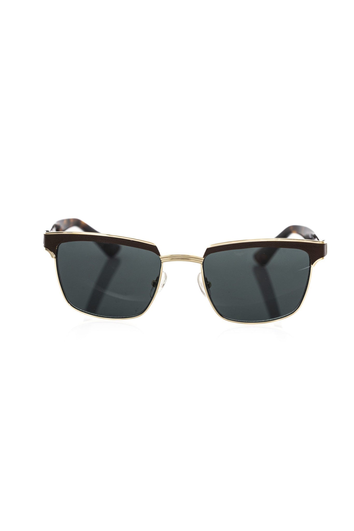 Frankie Morello Brown Metallic Fibre Sunglasses