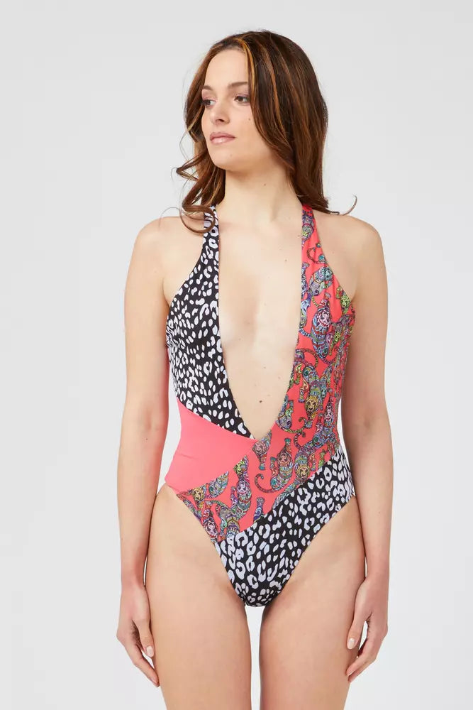 Fuchsia Polyester Swimwear