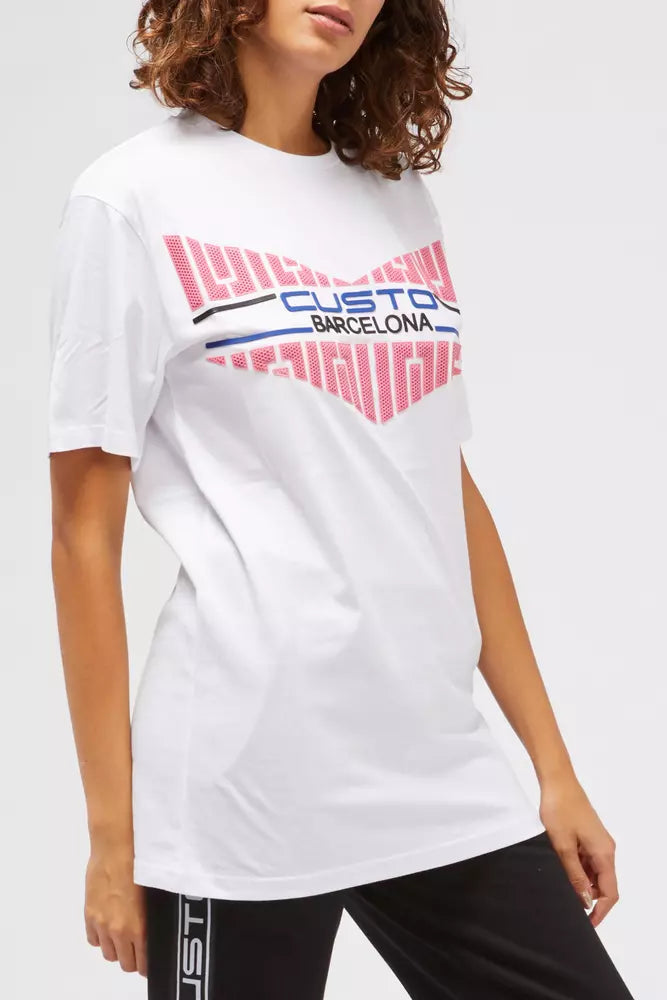 Custo Barcelona White Cotton Tops & T-Shirt