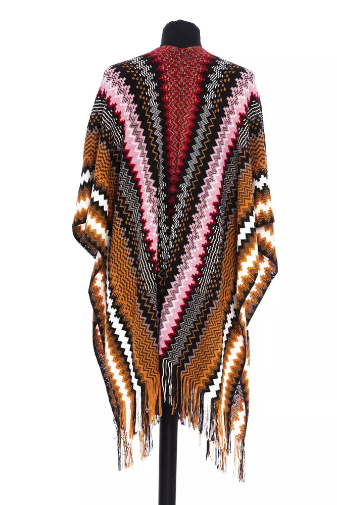 Multicolor Wool Poncho