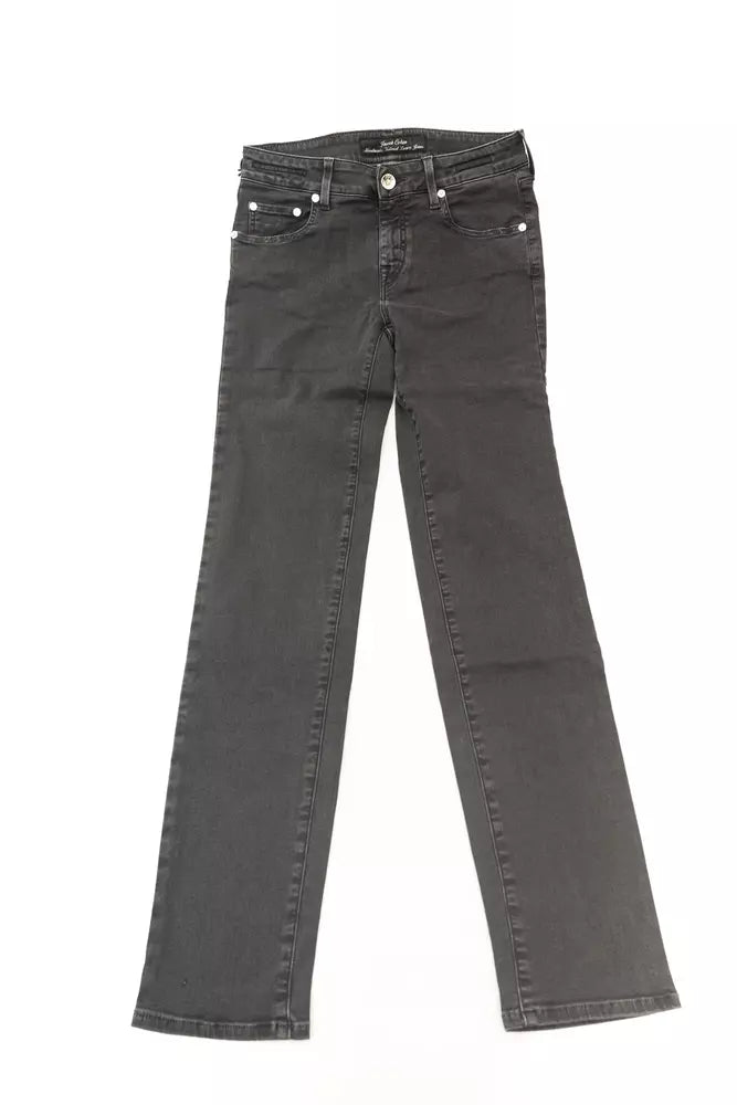 Black Cotton Jeans & Pant