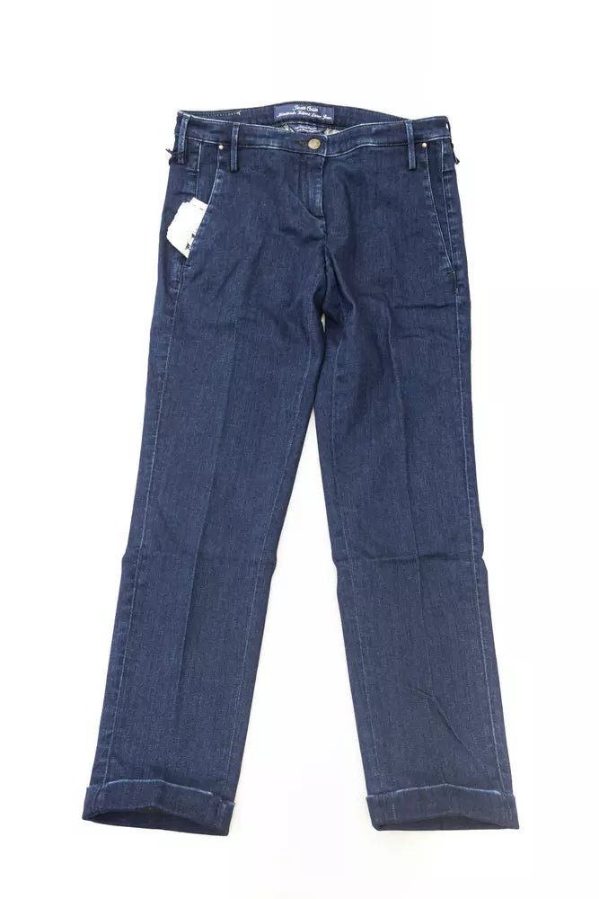 Blue Cotton Jeans & Pant