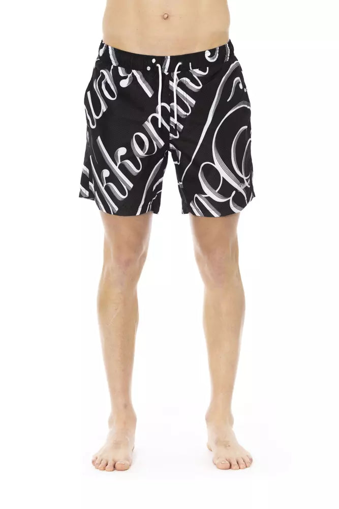 Black Polyester Swimwear