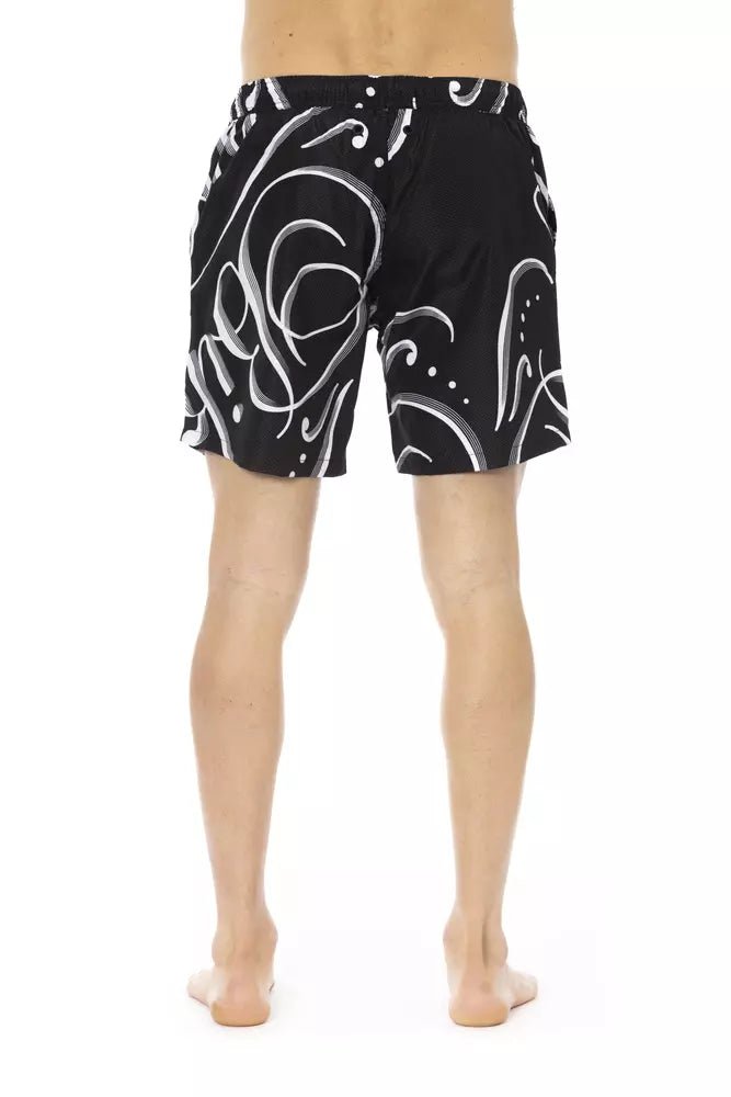 Black Polyester Swimwear