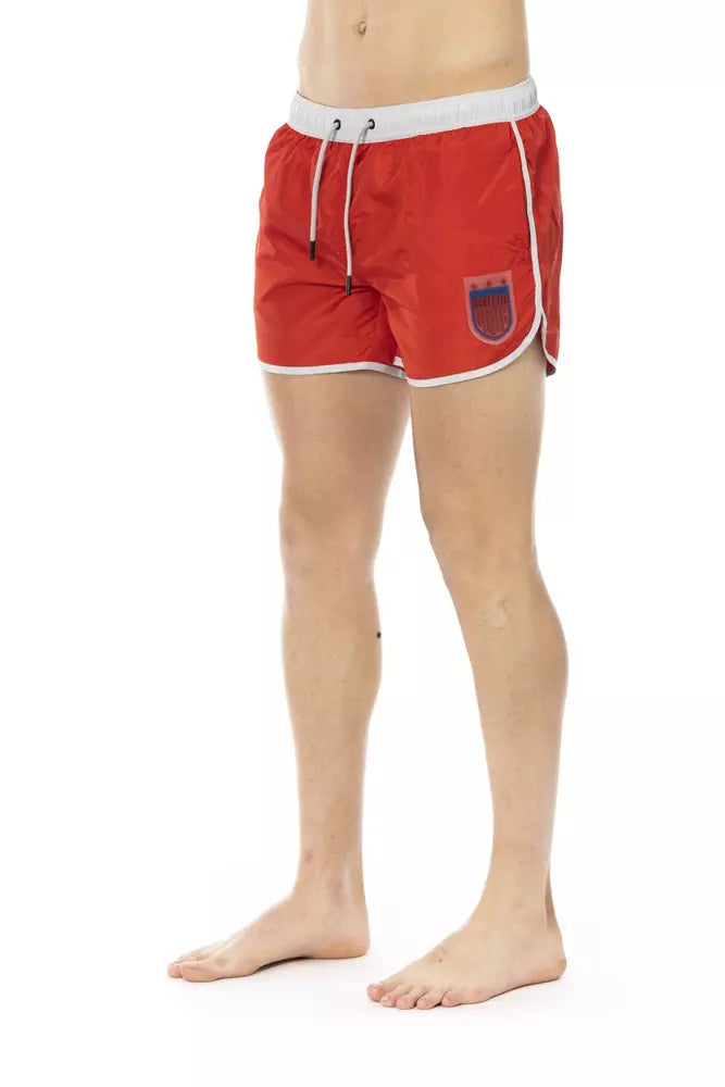 Red Polyester Swimwear