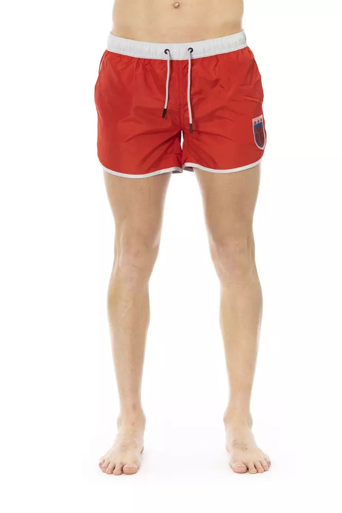 Red Polyester Swimwear