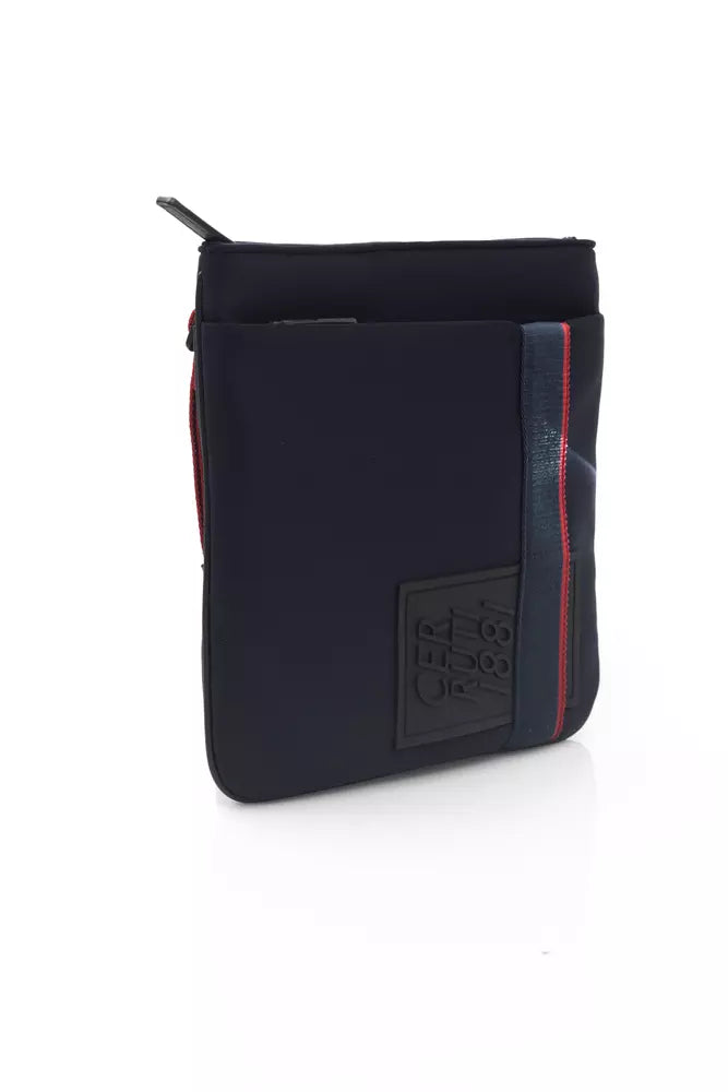 Blue Polyester Messenger Bag