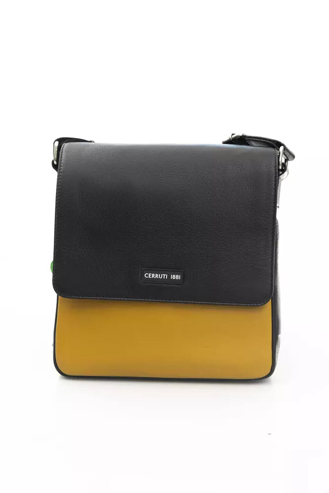 Yellow Leather Messenger Bag