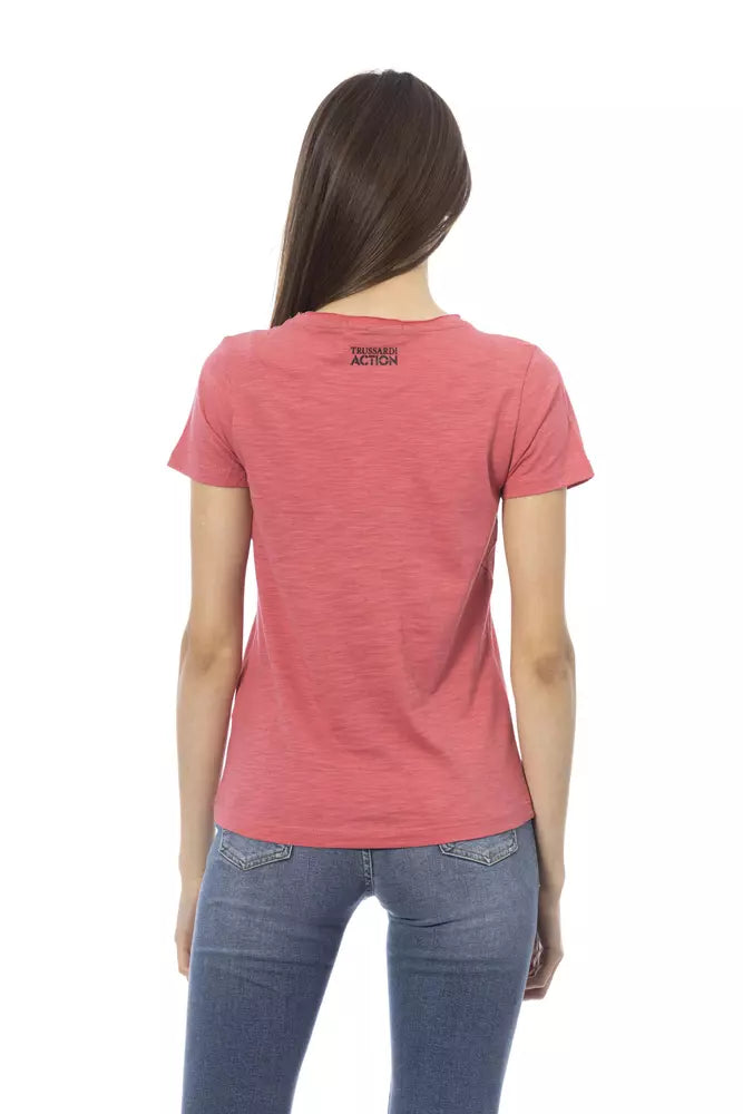 Pink Cotton Tops & T-Shirt