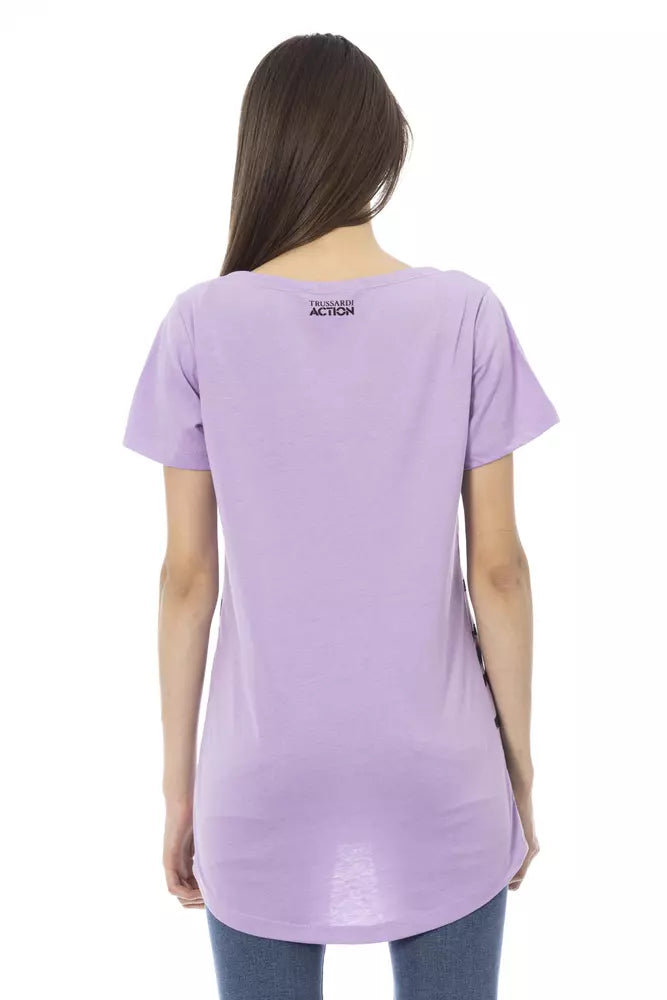 Violet Cotton Tops & T-Shirt