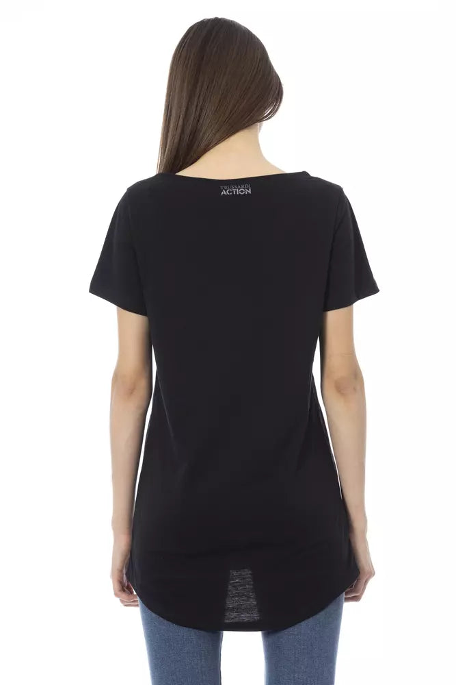 Black Cotton Tops & T-Shirt