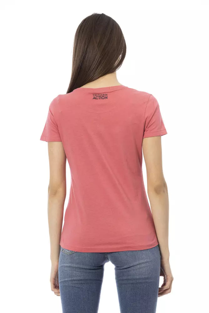 Pink Cotton Tops & T-Shirt