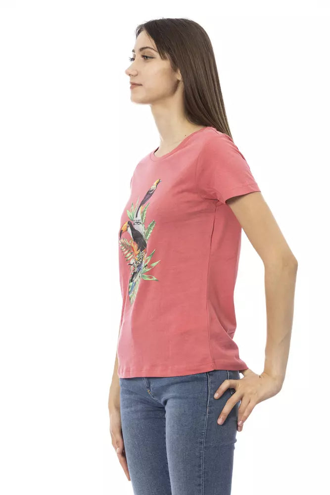 Pink Cotton Tops & T-Shirt