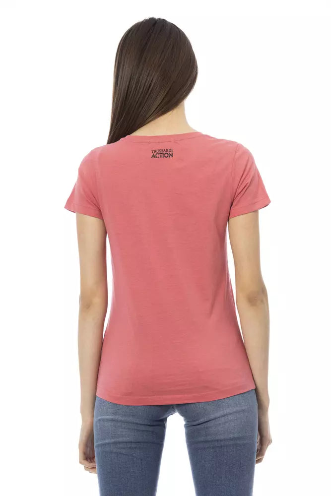 Pink Cotton Tops & T-Shirt