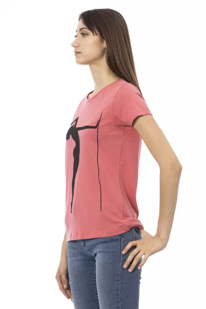 Pink Cotton Tops & T-Shirt