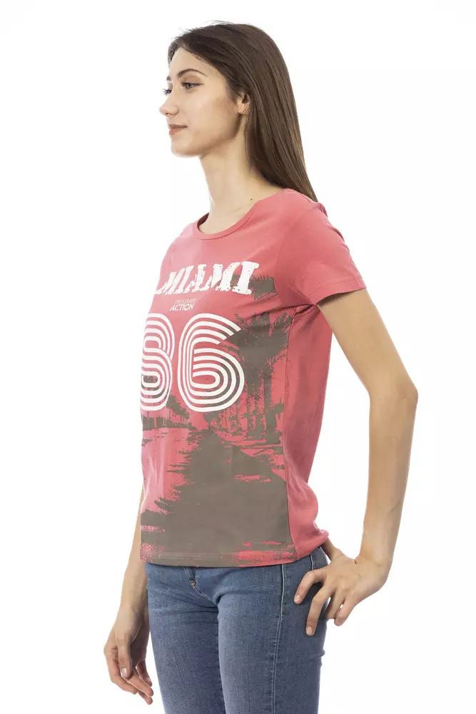 Trussardi Action Chic Pink Short Sleeve Round Neck Tee