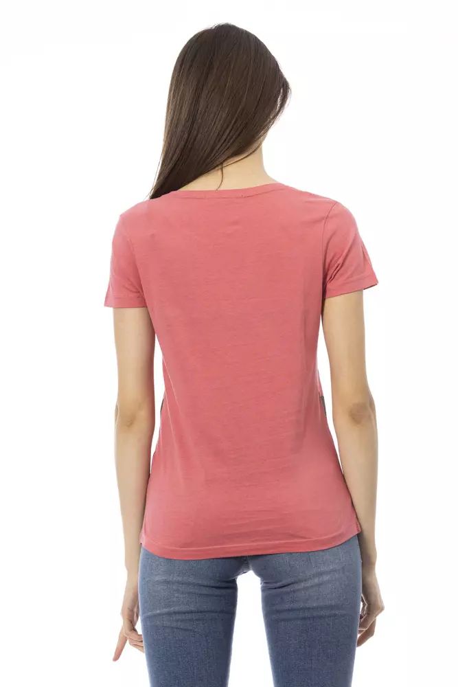 Trussardi Action Chic Pink Short Sleeve Round Neck Tee