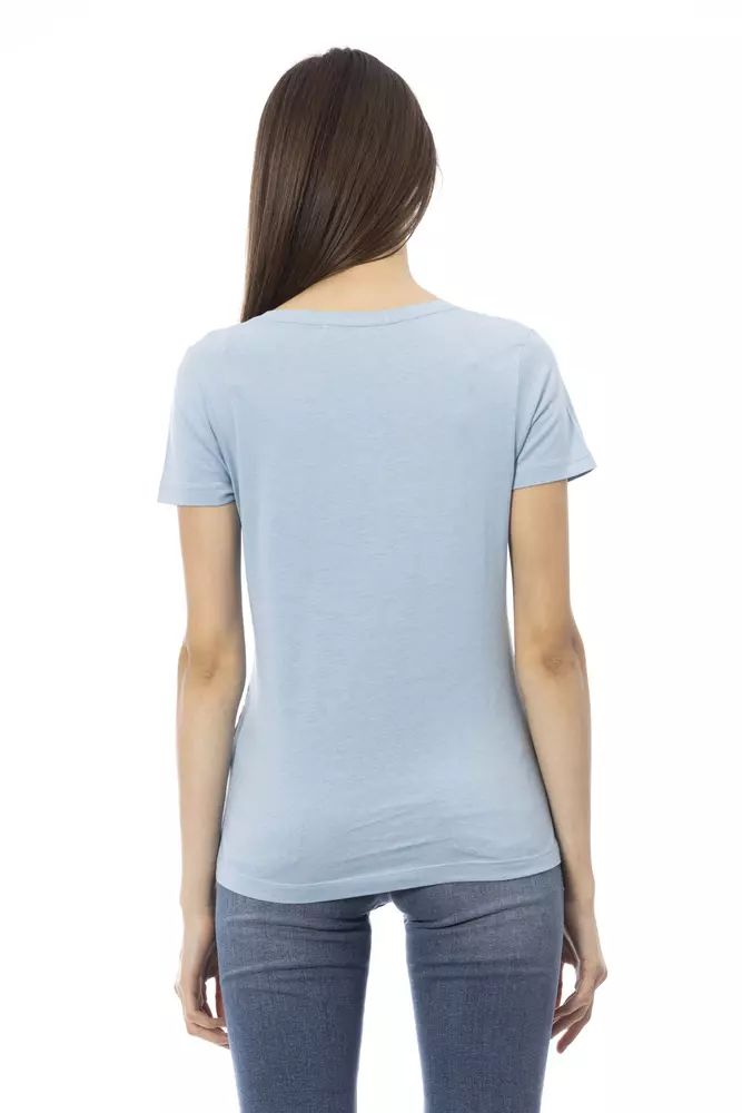 Trussardi Action Chic Light Blue Short Sleeve Tee