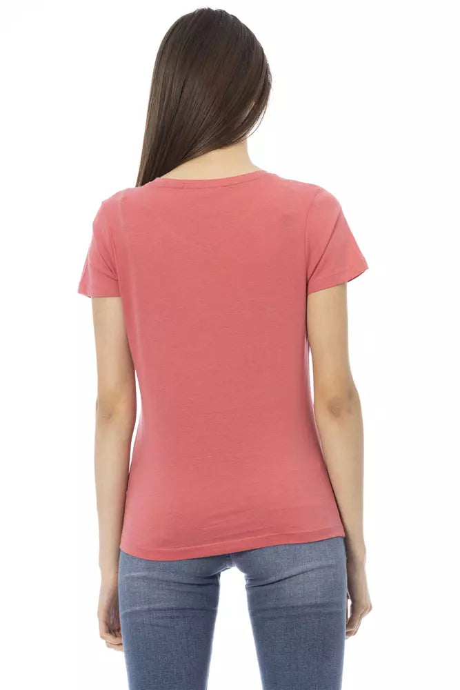 Pink Cotton Tops & T-Shirt