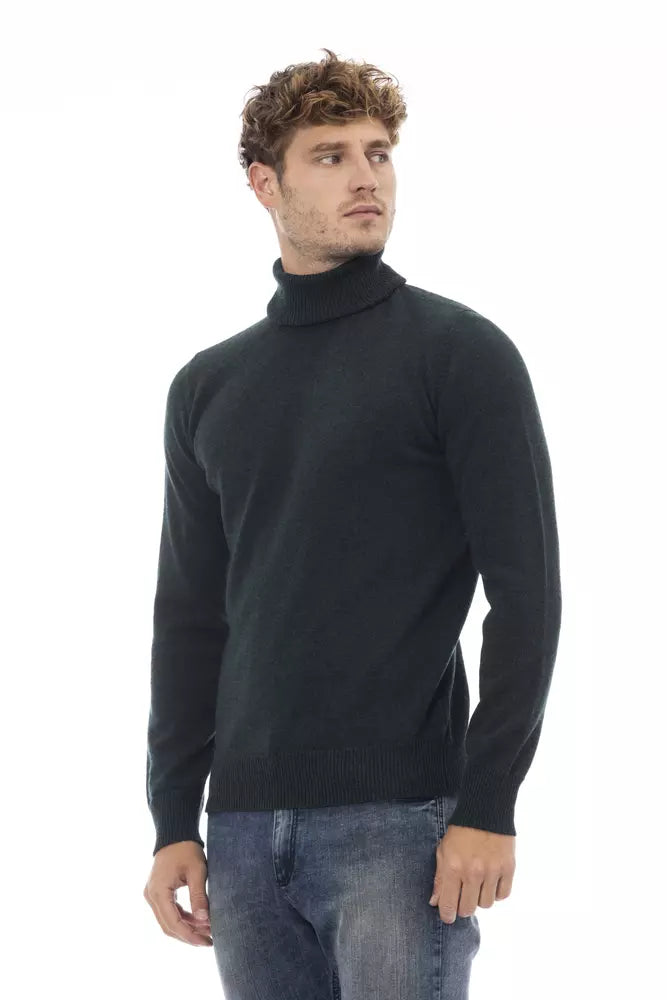 Alpha Studio Green Wool Sweater