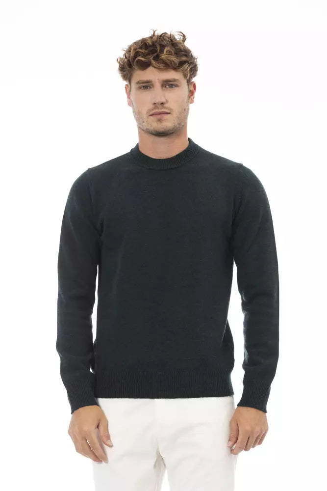 Alpha Studio Green Wool Sweater