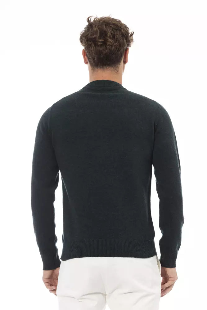 Alpha Studio Green Wool Sweater