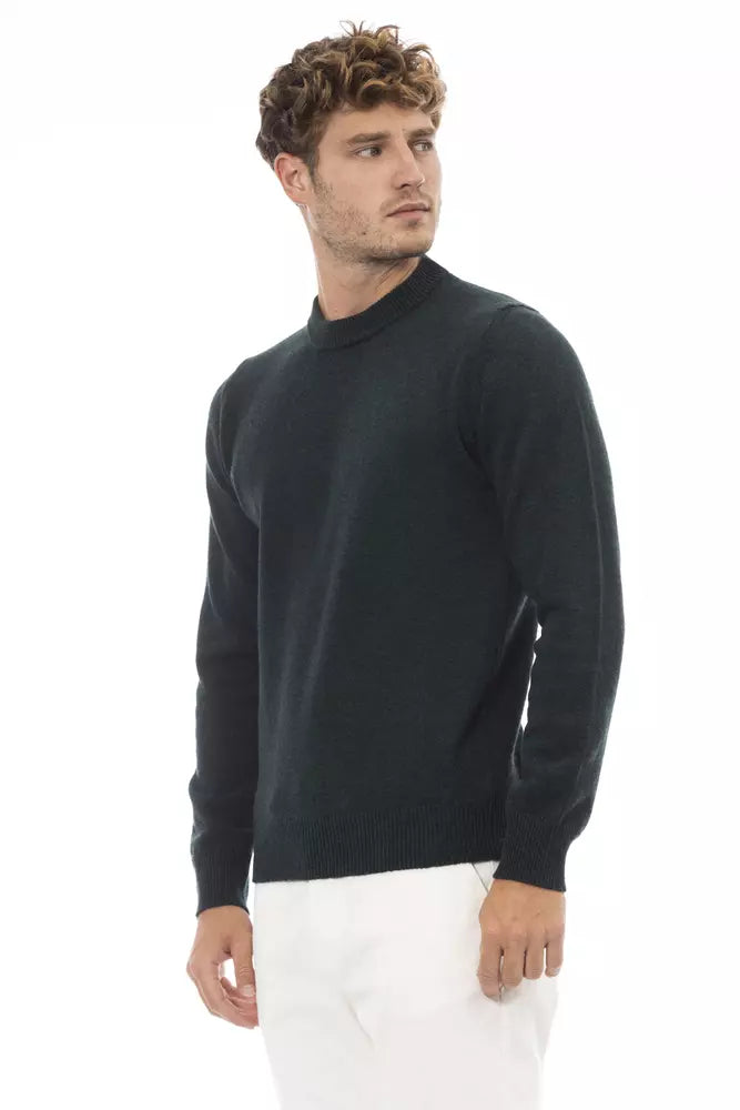 Alpha Studio Green Wool Sweater