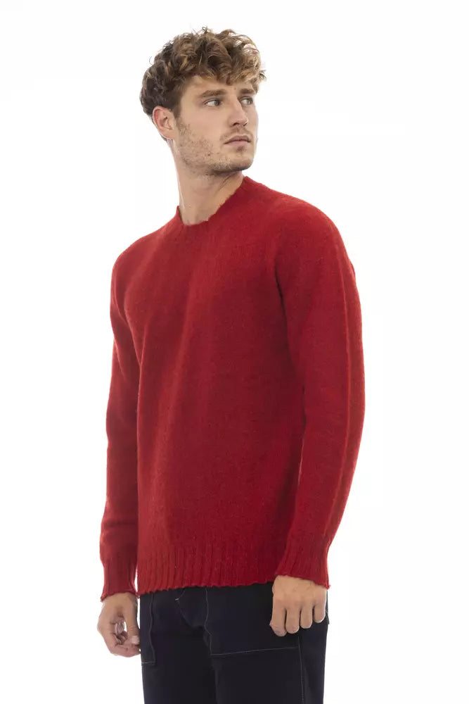 Alpha Studio Red Wool Sweater